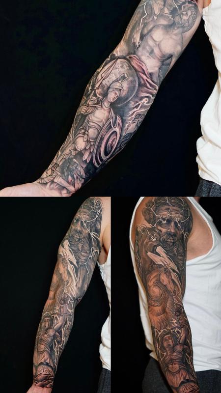 Tattoos - Al Perez Greek Mythology Sleeve - 144363